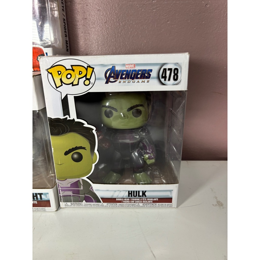 Marvel Funko Pop Bundle Avengers Endgame Hulk Valkyrie Spider-Man Meme Civil War - Picture 4 of 6